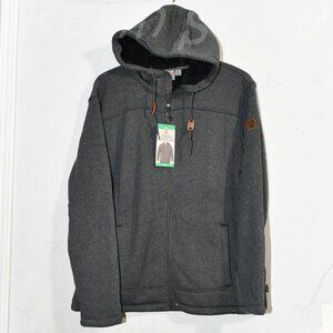 Black NWT Rugged Elements men's moutain fleece full zip hoodie